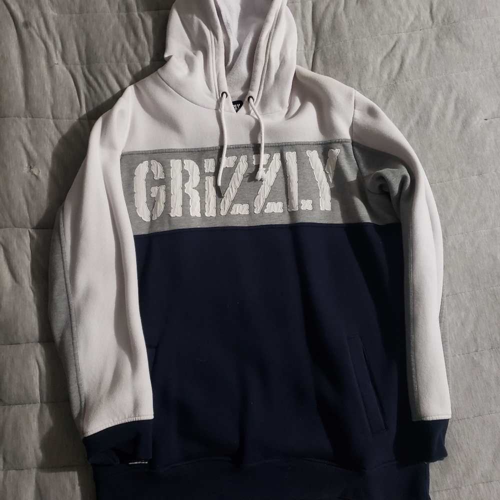 ⭐3 for $100⭐ Grizzly Hoodie 2XL XXL Navy White Grey